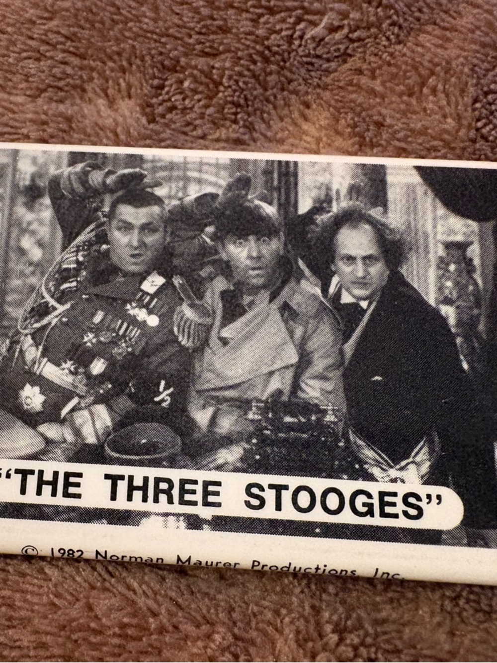 Vintage The Three Stooges Black & White Photo Mirror 1982 rare collectable